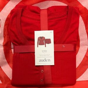 Auden Vibrant Red Ribbed Pajama Set